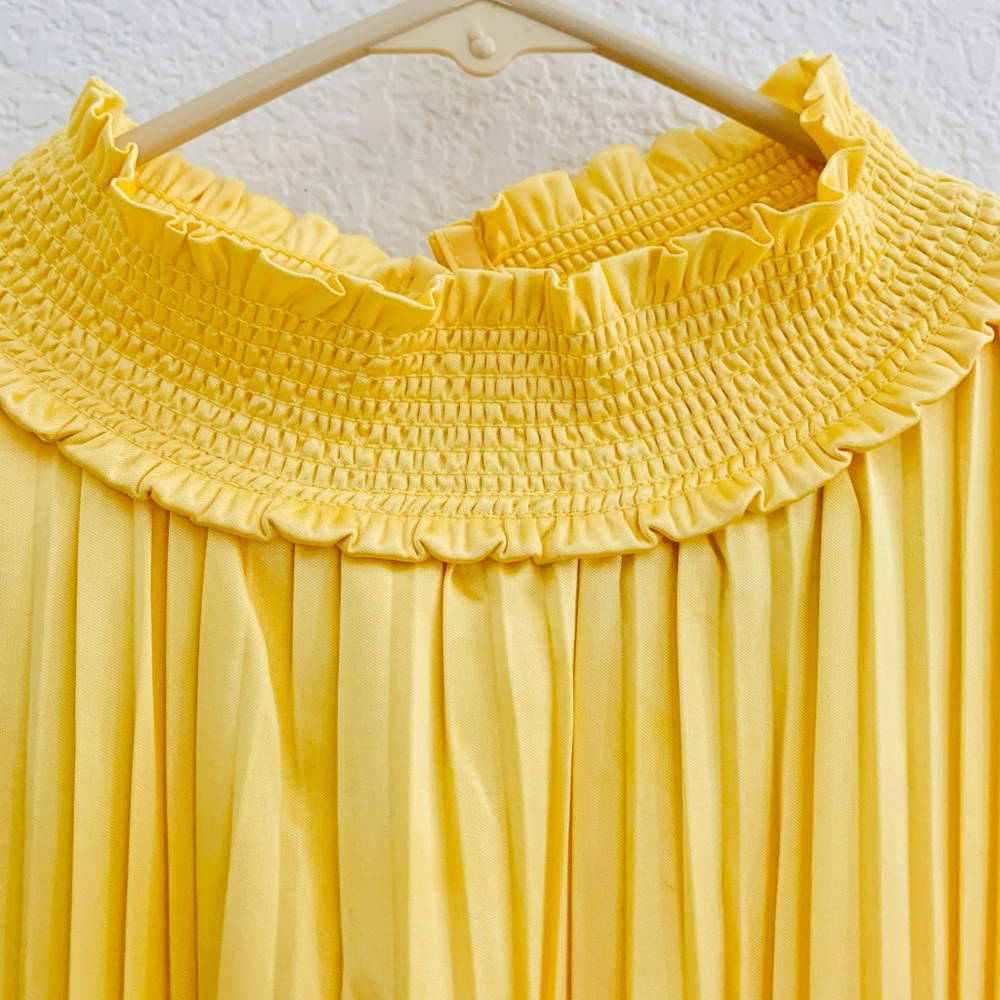 Nanette Lepore Pleated Dress NWOT Size 8 High Neck Sleeveless - Picture 5 of 10
